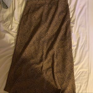 leopard print midi skirt